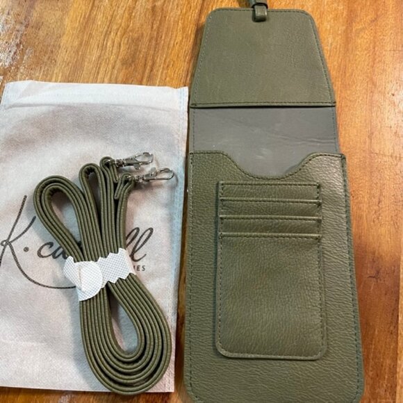 K. Carroll Harper Crossbody Army Green NEW - Picture 2 of 9